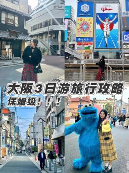 🌏大阪三日沉浸式旅游攻略‼️小白速收‼️暴走2w步整理的保姆级路线姐妹们冲鸭！：文章配图 1