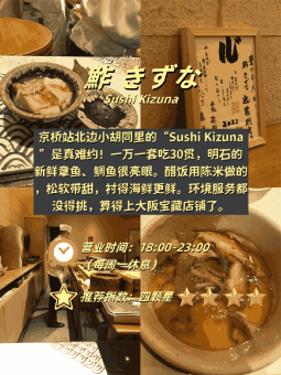 🍣 ​​大阪4家寿司店真实体验｜午市金枪鱼暴击vs晚市30贯天花板​​：文章配图 4