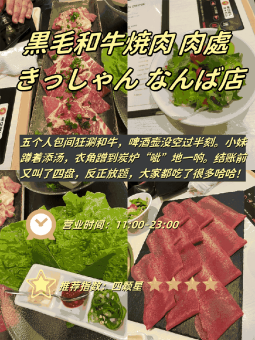 🚶‍♀️ ​​难波道顿堀步行圈｜4家必吃实测！和牛放题到暗门居酒屋​​：文章配图 1